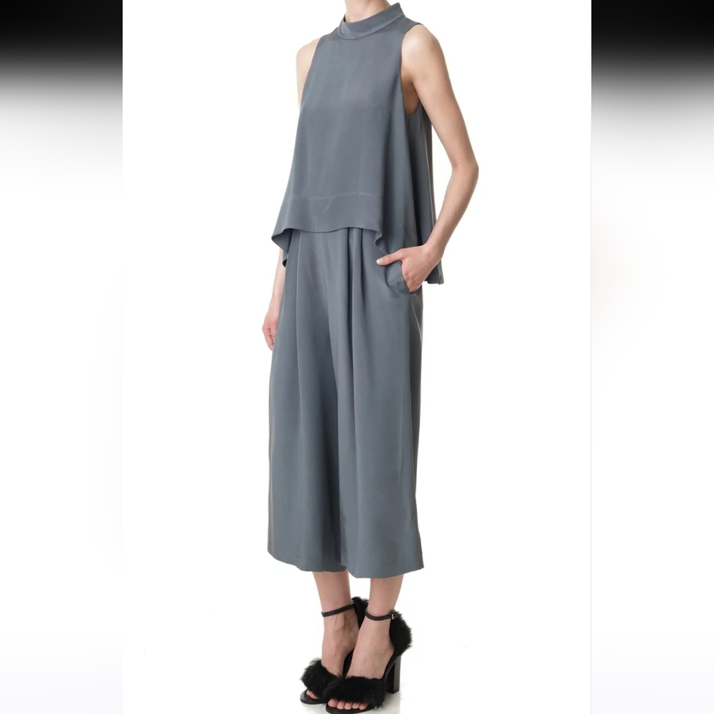 Tibi Slate Gray Sleeveless Jumpsuit - Picture 1 of 12